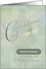 Female Congratulations Masters Degree Custom Name card