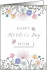 Happy Mother’s Day MOM with Watercolor Flowers card