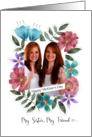 Happy Mother’s Day My Sister My Friend Photo Watercolor Flowers card