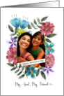 Happy Mother’s Day My Aunt My Friend Photo Watercolor Flowers card