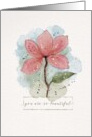 Anniversary You are so Beautiful Watercolor Sketchy Doodle Flower card