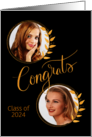 Twins Graduation Congratulations Class of 2024 Photo Party Invite card