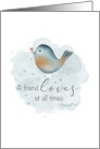 Friendship Scripture Watercolor Bird card
