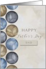 To Dad Happy Father’s Day Circles in Blue Gray and Brown with Leaves card