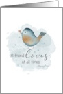 Thanks Friend Watercolor Bird with Scripture card