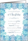To Our Friends and Family at Christmas Blue Snowflakes card