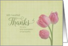 Sympathy Heartfelt Thanks Pink Tulips card