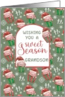 Christmas Santa Cupcakes for Grandson card