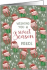 Christmas Santa Cupcakes for Niece card
