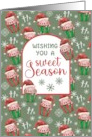 Christmas Santa Cupcakes Wishing You a Sweet Season card