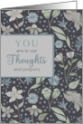 In Our Thoughts and Prayers Floral Pattern card