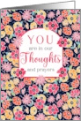 Get Well Thoughts and Prayers Bright Floral Pattern card
