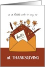 A Thanksgiving Note to Say Hello with Flowers card