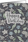Sentimental Birthday on Floral Patterned Background card