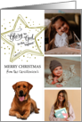 Christmas Glory to God Custom Photo and Name card
