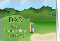 Golf Father’s Day for Dad Hole in One card