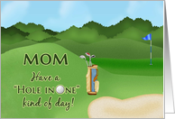Golf Birthday for Mom Hole in One card