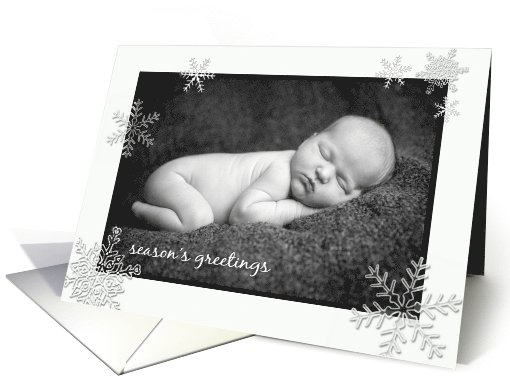 Snowflake Seasons Greetings - Custom Photo card (1116408)