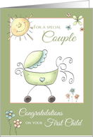 Congratulations 1st child - for couple card