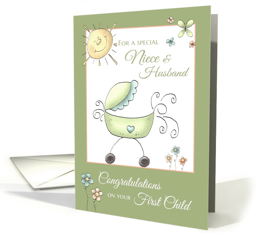 Congratulations 1st child - for Niece & husband card (1116480)