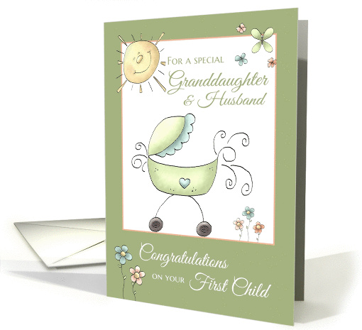 Congratulations 1st child - for Granddaughter & Husband card (1121662)