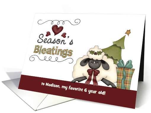Seasons Bleatings custom age & name - Sheep, Tree, Gift,... (1143124)