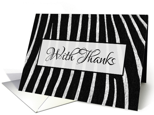 With Thanks Zebra Print card (1146584)
