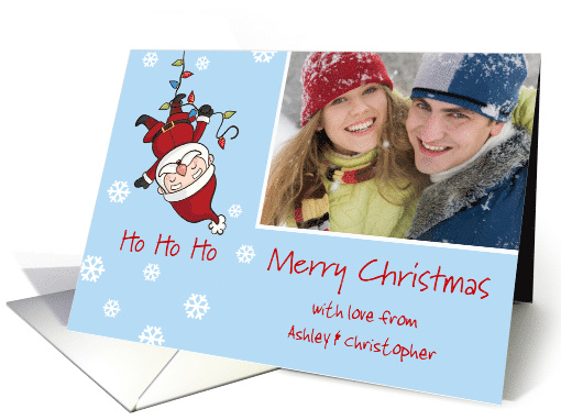 Christmas custom photo / name Santa - Ho Ho Ho card (1153950)