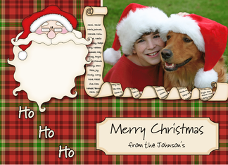 Christmas custom photo / name Ho Ho Ho Santa