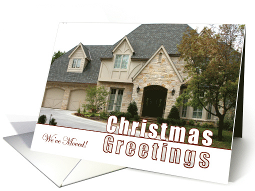 We've Moved! Christmas Greetings custom photo card (1158812)