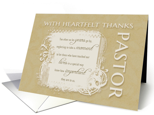 Pastor Appreciation With Heartfelt Thanks card (1170596)