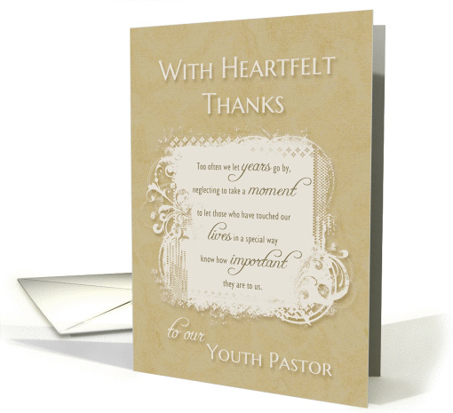 Youth Pastor Appreciation With Heartfelt Thanks card (1171332)