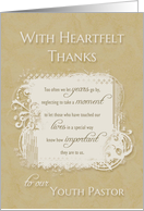 Youth Pastor Appreciation With Heartfelt Thanks card
