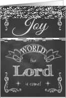 Chalkboard Christmas - Joy to the World card