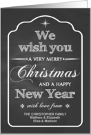 Chalkboard - We Wish You a Merry Christmas card