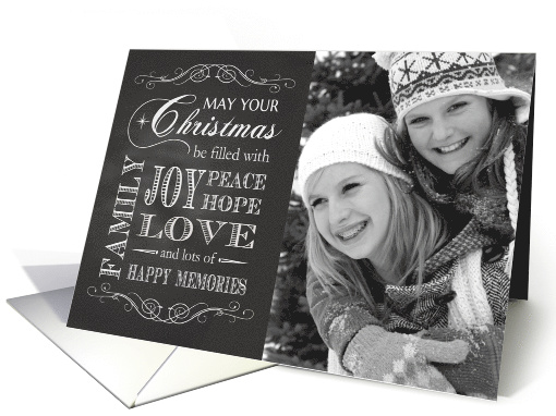 Chalkboard - custom photo Christmas filled with Joy Peace... (1188212)