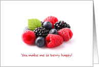 I Love You - You Make Me So Berry Happy card