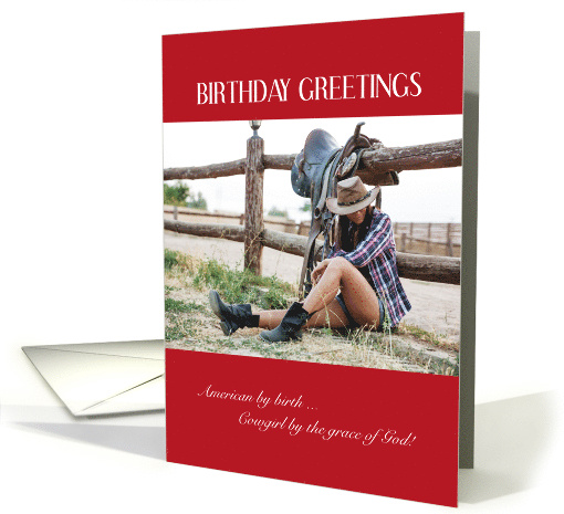 American Cowgirl Birthday Greetings card (1200720)