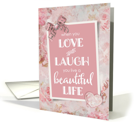 Birthday Love Laugh Beautiful Life Scrapbook Style card (1205550)