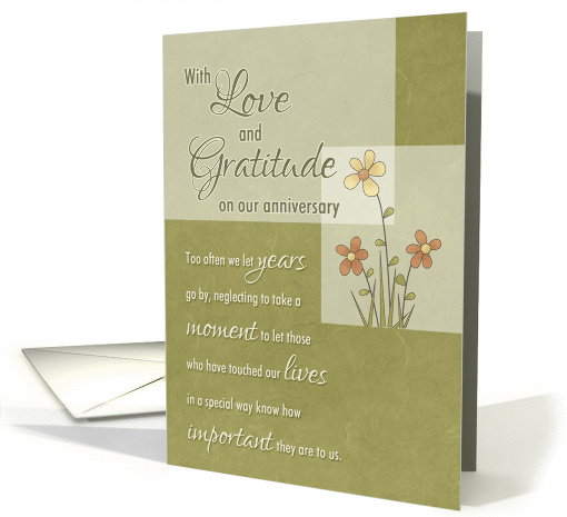 Anniversary Love & Gratitude through the years card (1238094)