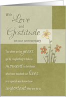 Anniversary Love & Gratitude through the years card