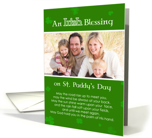 St. Patrick's Day Irish Blessing custom photo card (1238686)