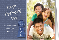 Father’s Day World’s Best Dad custom photo & name card