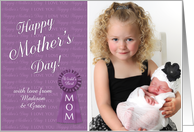 Mother’s Day World’s Best Mom custom photo & name card