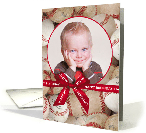 Sports Theme Invitation Birthday Party - Baseball custom photo card