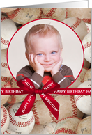 Sports Theme Invitation Birthday Party - Baseball custom photo card