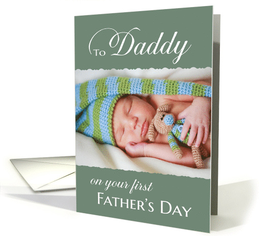 1st Father's Day for Daddy custom photo card (1287540)