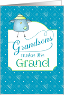 Congratulations New Grandchild - Grandsons Make Life Grand card