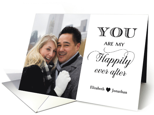 Romantic Anniversary - You are my Happily Ever After custom photo card