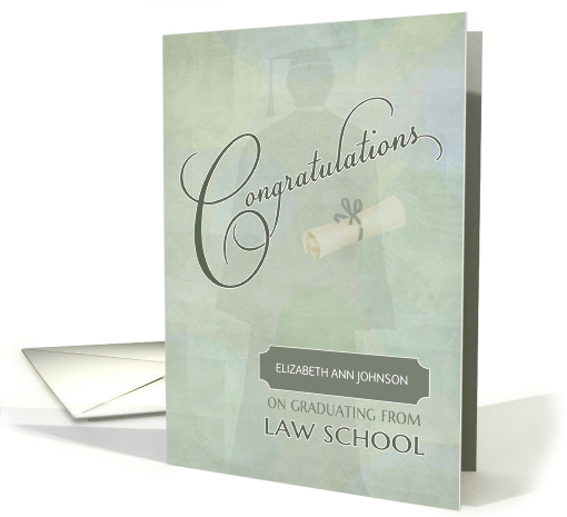 Congratulations Law School Graduate Custom Name card (1293680)
